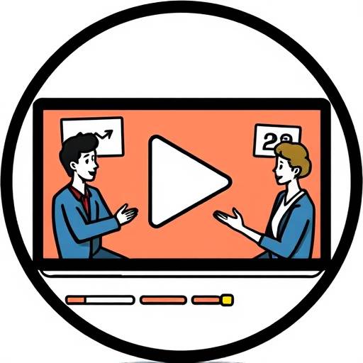 Icona rappresentante video esplicativo animato