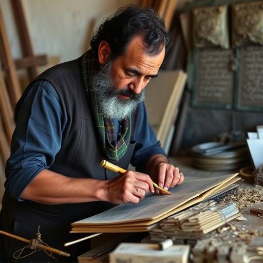 Un artigiano al lavoro nel documentario 'Maestri della Tradizione'